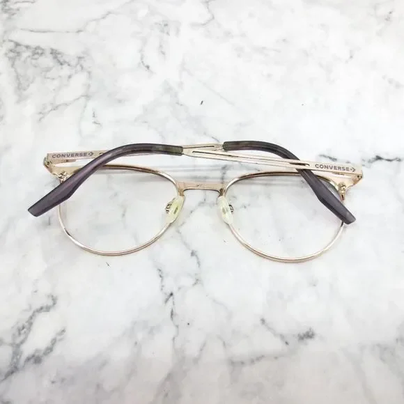 Converse CV1003 020 Eyeglasses Black Gold Round Full Rim Frames 51-19-140 - Picture 13 of 13